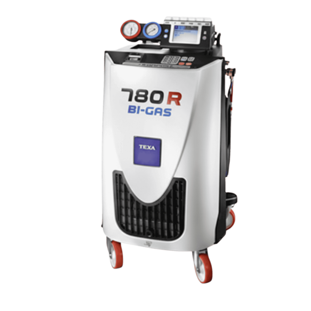 Autóklíma szervizgép, TEXA 780R Bi-Gas modell klímatöltéshez és klímarendszer karbantartáshoz